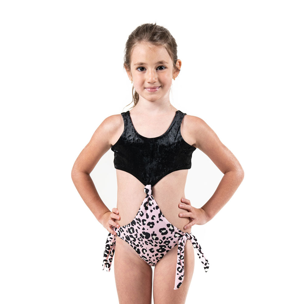 Pink Leopard - One Piece Long Sleeve swimsuit for girls – Too Cool Beachwear