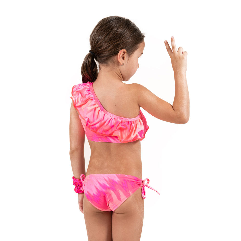 Tie Dye Leopard - One shoulder bikini - Kids Swimwear
