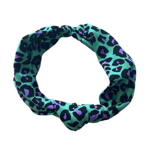Matching Headbands - Acqua Leopard