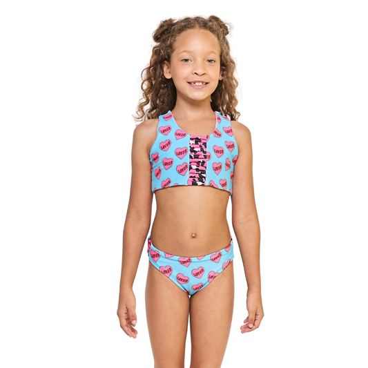 Cheetah Heart Bikini Swimsuit