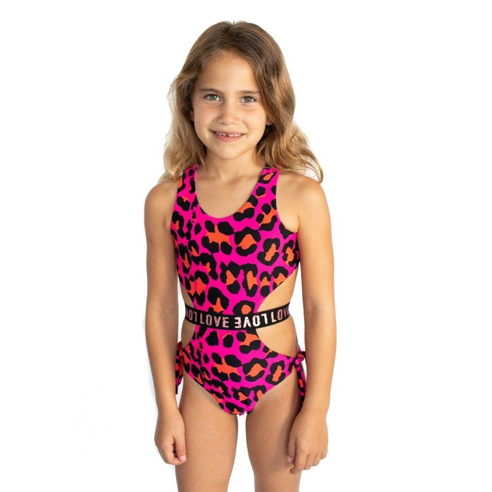 Pink Animal Trikini Swimsuit - Kids Swimwear